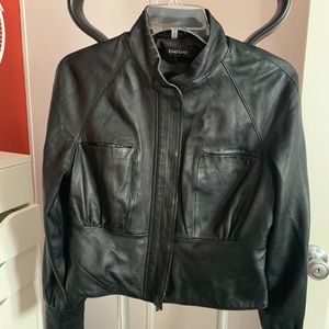 Bebe Black genuine leather motorcycle jacket.